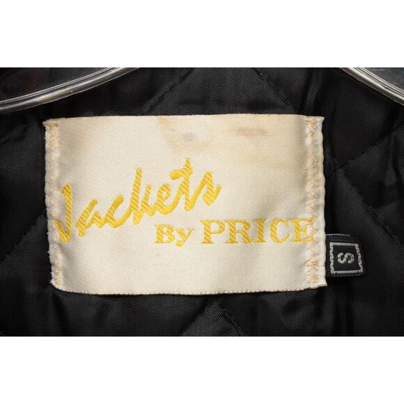 VTG Bomber Jacket by Price Men S Red Black  Southwestern Embroidered Cow Skull - Picture 9 of 14